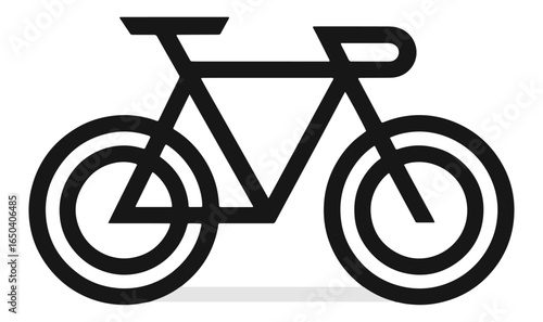 Simple bicycle line art graphic design