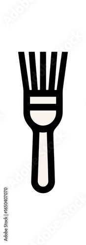 Simple white fork illustration minimalist utensil design