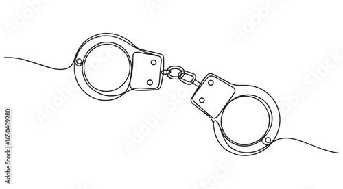 Handcuffs linked together security restraint metal chain