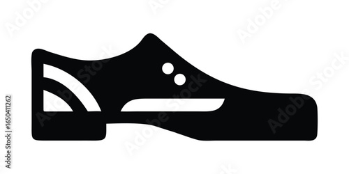 Stylish Silhouette of a Leather Dress Shoe Symbolizing Formal Fashion Footwear and Classic Style for Men Featuring Elegant Lines and Clean Design Elements