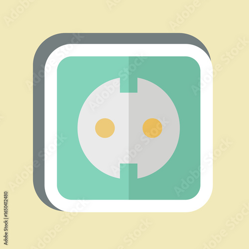 Sticker Socket. related to Charging symbol. design editable