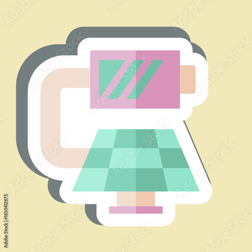 Sticker Solar Energy. related to Charging symbol. design editable