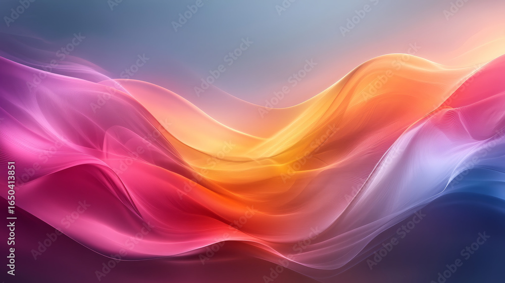 Obraz premium Abstract wavy forms in vibrant colors (1)
