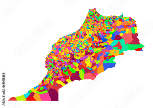 Morocco Map Color Detail Edition 2– Detailed North Africa Vector for Geography, Education, and Travel Posters
