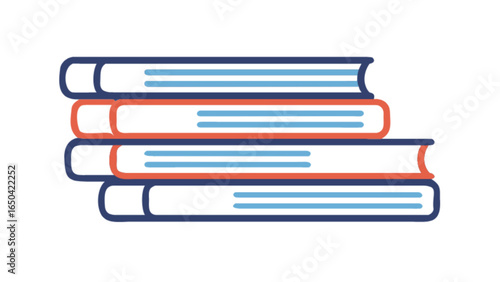 Stack of books vector illustration for education reading and library design and back to school concept