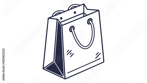 Shopping bag vector illustration for retail purchase gift bag paper bag with handles and design element 100