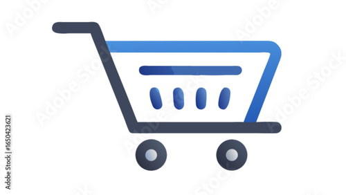 Shopping cart icon vector illustration for online store ecommerce retail business and digital marketing design