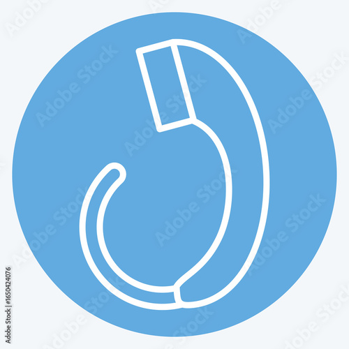 Icon Shower Head. related to Restroom symbol. blue eyes style. design editable