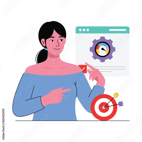 Organic Traffic Flat Illustration. EPS 10 file