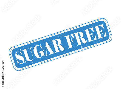 Sugar Free Rubber Stamp Seal on a Bar