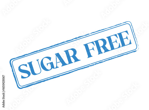 Sugar Free Rubber Stamp Seal with an Outline and Text