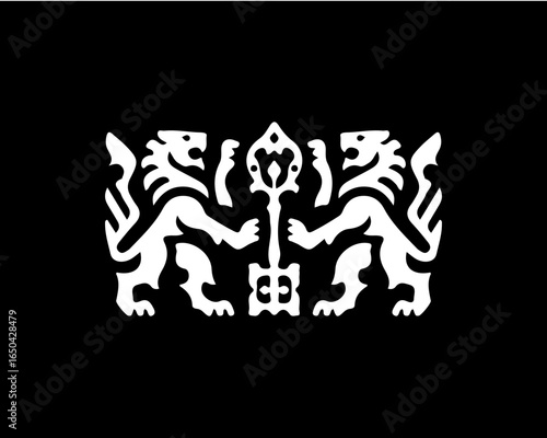 the lion holds the key logo