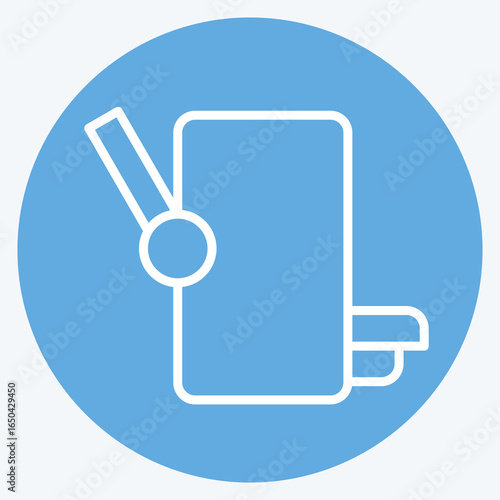 Icon Bin. related to Restroom symbol. blue eyes style. design editable