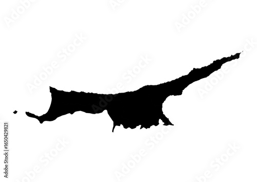 Northern Cyprus Map Black Edition – Minimalist Island Vector for Wall Art, Posters, and Travel Projects