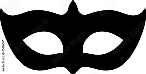 Mystery Masquerade Mask Silhouette Illustration