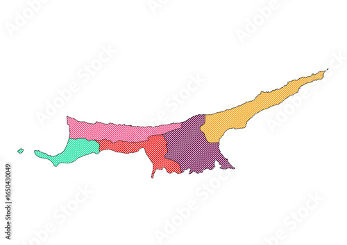 Northern Cyprus Map Shaded Edition – Gradient Vector for Posters, Geography Projects, and Artistic Wall Decor