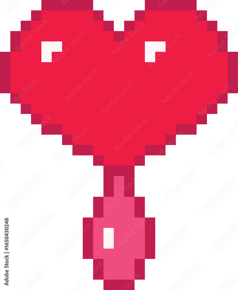 Obraz premium Pink pixel art valentine
