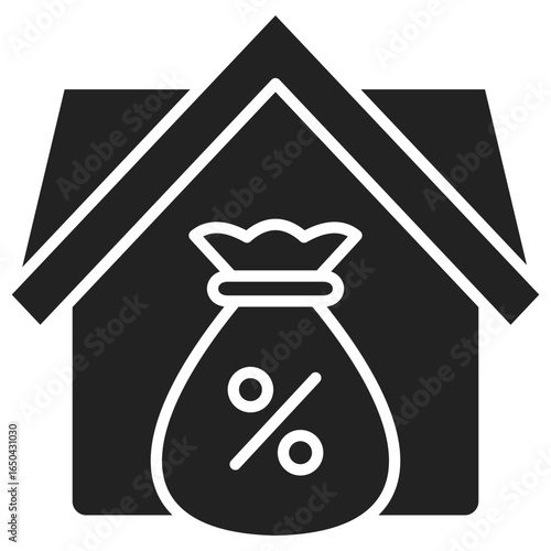 Mortgage Glyph Icon