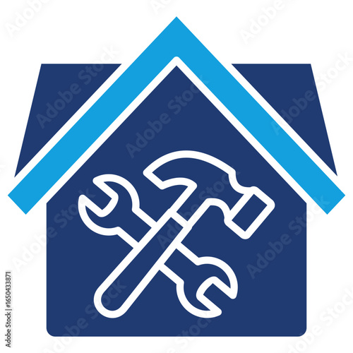 Renovation Flat Blue Icon