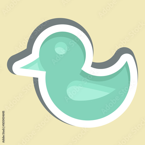 Sticker Duck. related to Restroom symbol. design editable