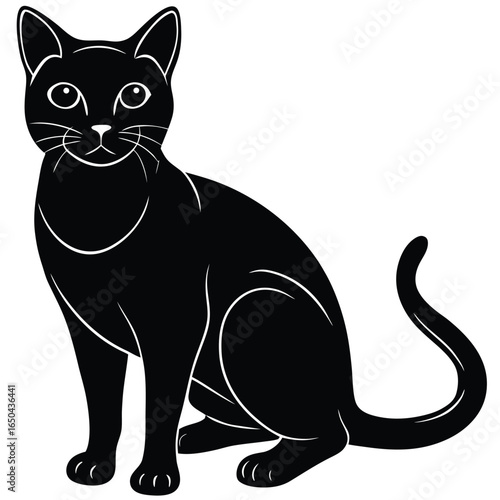 Burmese Cat Silhouette