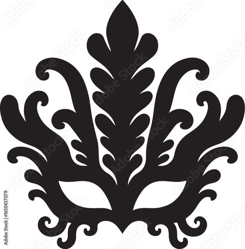 "Shadow Masquerade: Tribal Mask Silhouettes" vector bundle
