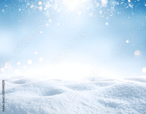 Wallpaper Mural Serene winter landscape with falling snowflakes and bokeh Torontodigital.ca