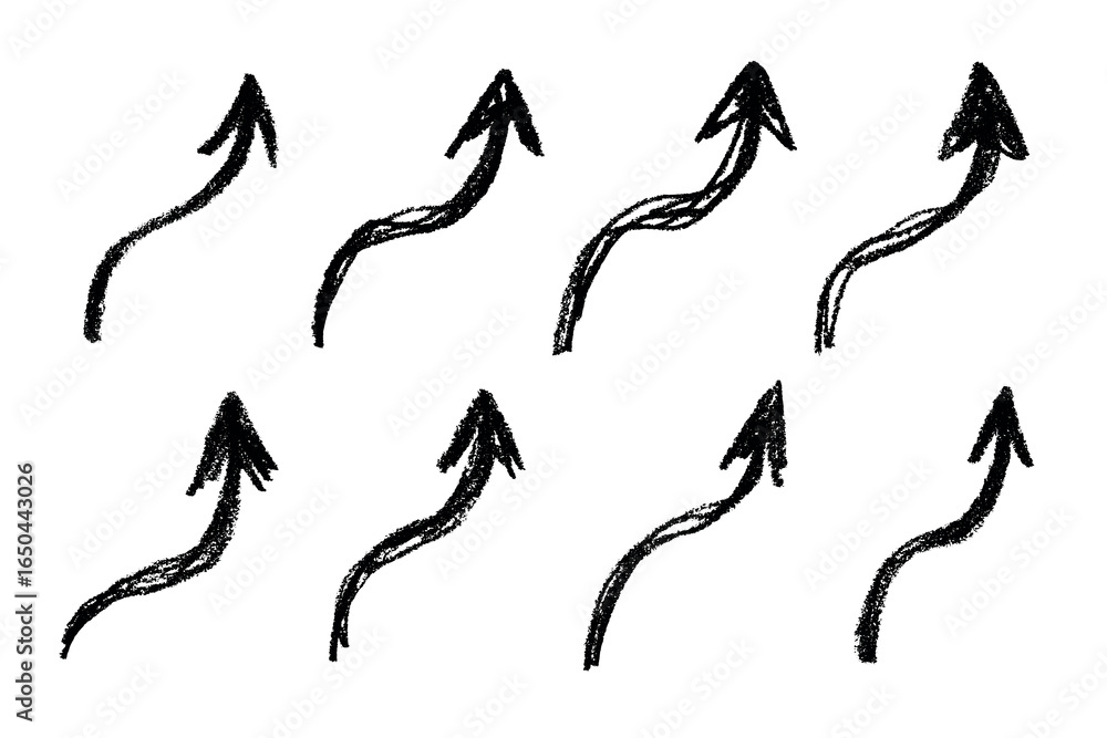 Set of hand drawn ink arrow illustration in sketch style. Business doodle clipart. Single element for design Set of hand drawn ink arrow illustration in sketch style. Business doodle clipart. Single element for design