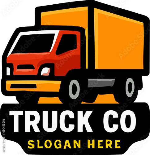 Cartoon Truck Company Logo Design.
