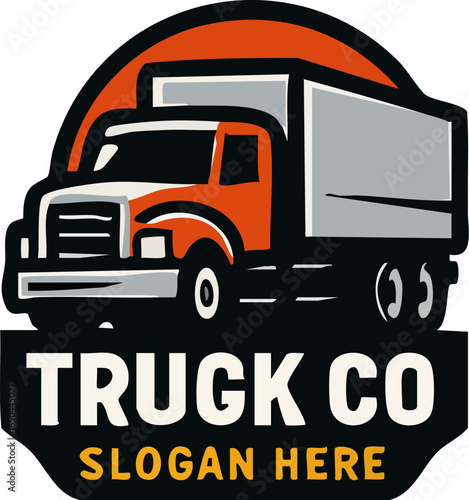 Modern Truck Company Logo Design.