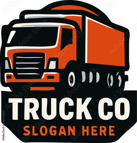 Orange Truck Company Logo Design.