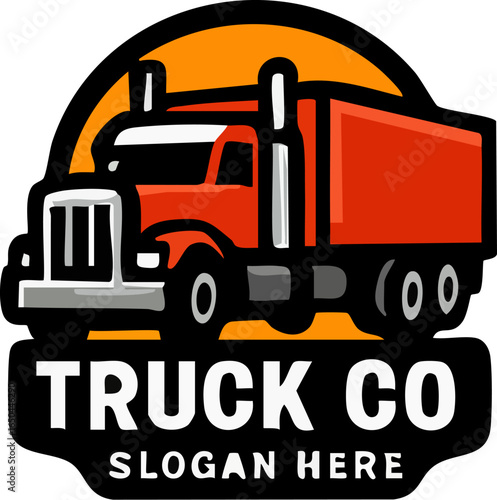 Red Truck Company Logo Design.