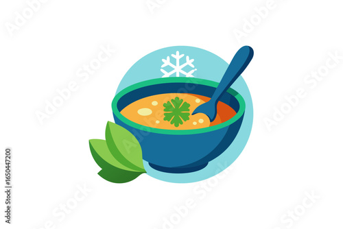 Winter vegetable soup bowl sustainable recycled serving eco style  