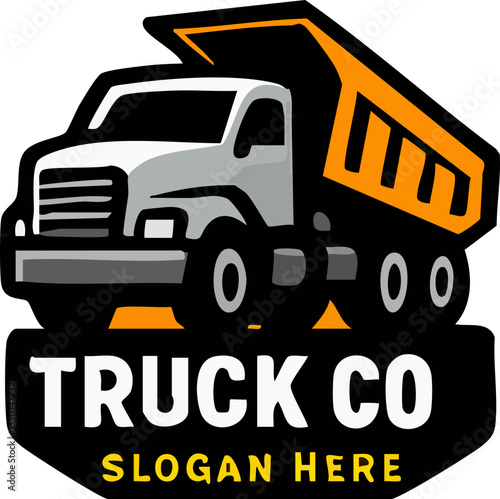Truck Company Logo Design Illustration 1.