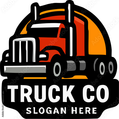 Truck Company Logo Design Illustration 2.