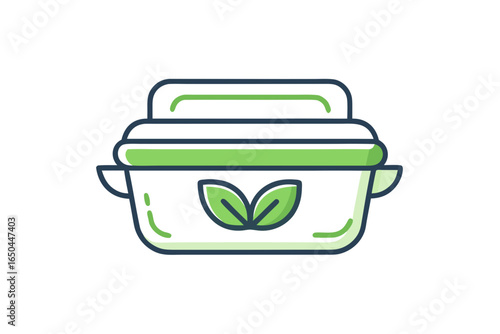 Collapsible silicone lunch box with green safe lid storage solution