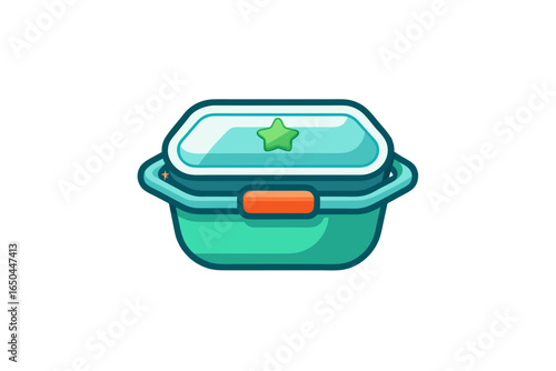 Compact collapsible silicone food container with lid storage solution