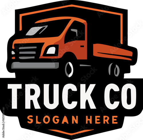 Truck Company Logo Design Template 3.
