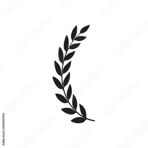Wheat Seed Black Silhouette Design