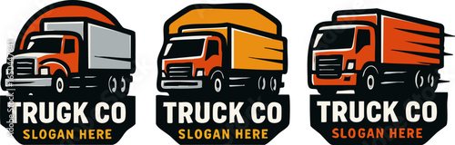 Truck Company Logo Variations Design.