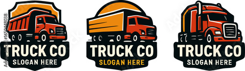 Truck Company Logos Set.