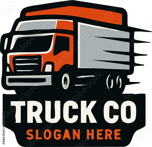 Vintage Style Truck Company Delivery Logo Design.