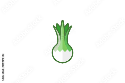 leek stalk with subtle snow droplet and winter touch