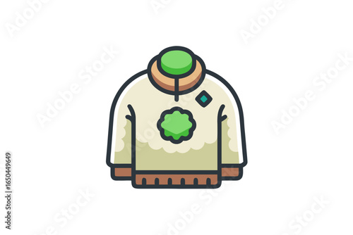 fleece sweater made from recycled materials for warmth