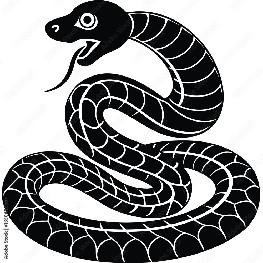 Fototapeta premium Rattlesnake Silhouette