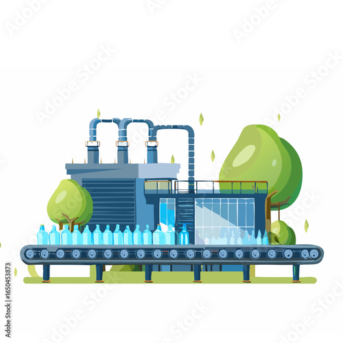 Eco-friendly lifestyle illustration showing people recycling waste, using green bins, and promoting environmental sustainability through proper garbage disposal