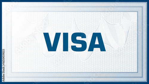 Visa in a passport background, Visa consultation, Social media post, poster, vector, Passport texture, pattern