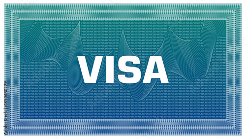 Visa in a passport background, Visa consultation, Social media post, poster, vector, Passport texture, pattern