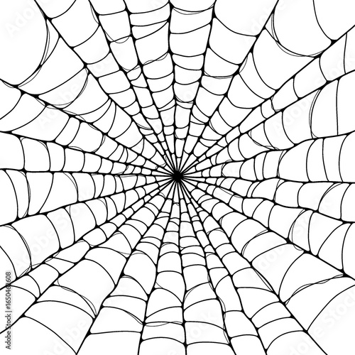 Eerie Spider Cobweb Illustration on Isolated Background