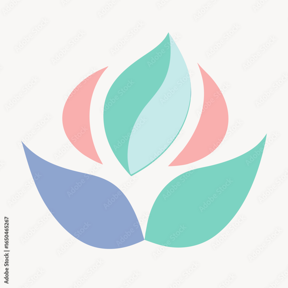 Fototapeta premium Abstract floral design with pastel colors